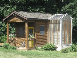A tiny home in the back garden.