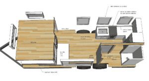 A blueprint of a "Tiny House".