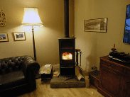 Wood-burning stoves can be much more heat efficient than fireplaces and require less wood.
